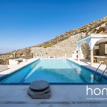 בית נופש Cheerful Pool Cycladic Homm 8ppl Mykonos *